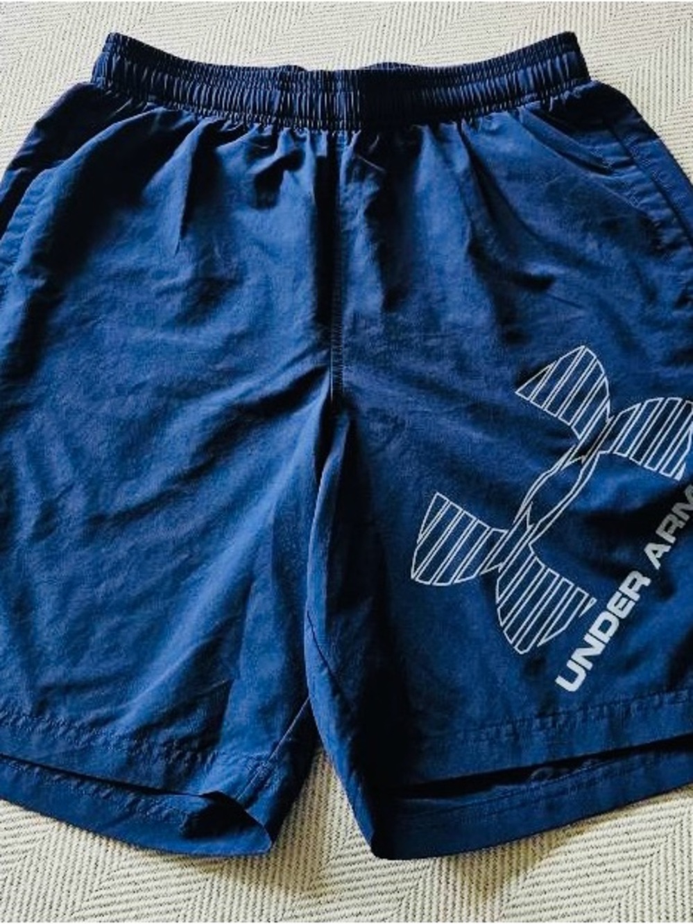 Under Armour Men's Blue Athletic Shorts with Logo